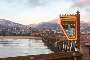 Sunset at dusk Ventura pier California