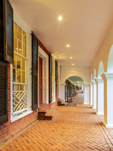 Student houses and walkway UVA