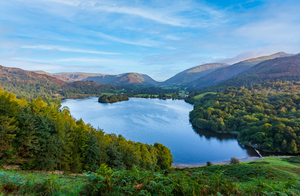 Lake Grasmere in early morning in Lake District
