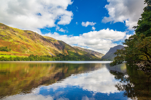 Reflections in Buttermere in Lake District