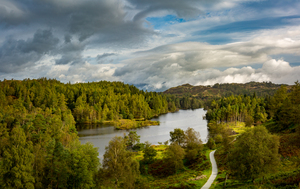 View over Tarn Hows in English Lake District