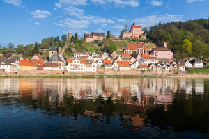 Town of Hirschhorn Hesse Germany