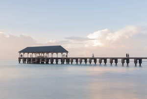 Sunrise over Hanalei Pier Kauai Hawaii