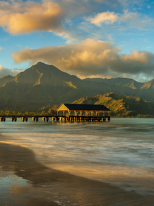 Sunrise over Hanalei Bay Kauai Hawaii