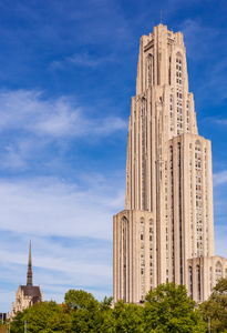 Vertical view of Cathedral of Learning at University of Pittsburgh