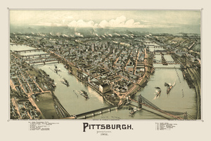 Restored street plan of Pittsburgh PA