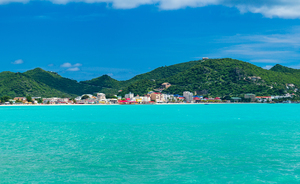 Panorama of Philipsburg Sint Maarten