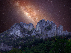 Galaxy over Seneca Rocks in West Virginia