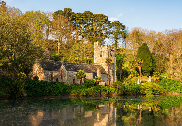 St Just in Roseland parish church in Cornwall UK by Steve Heap