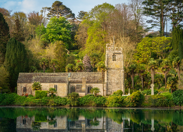 St Just in Roseland parish church in Cornwall UK by Steve Heap