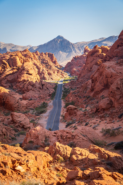 Mouses Tank Road through dramatic aztec sandstone formations in  by Steve Heap