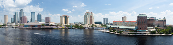 City skyline of Tampa Florida during the day by Steve Heap