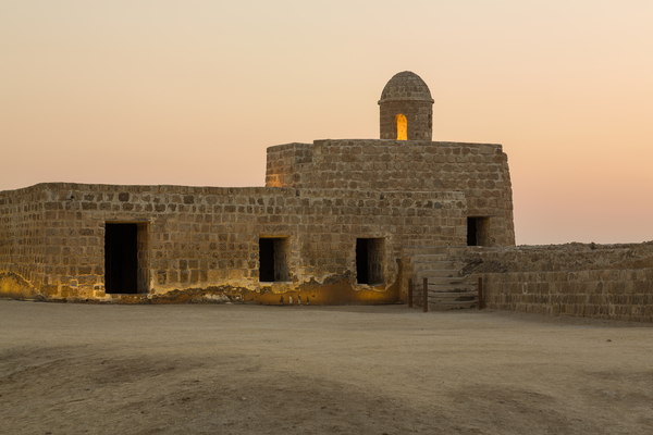 Old Bahrain Fort at Seef at sunset by Steve Heap