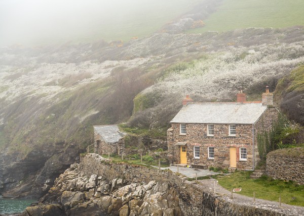 Harbour of Port Quin in Cornwall Print