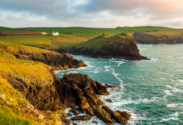 Coastline in late evening sun at Port Quin by Steve Heap