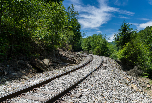 Old railway track at High Falls of Cheat by Steve Heap