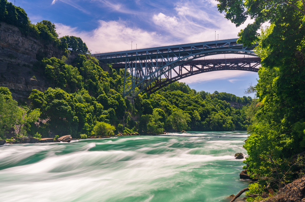 Niagara River at Whirlpool Bridge in Canada Print