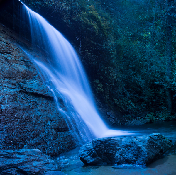 Silver Run falls waterfall near Cashiers NC by Steve Heap