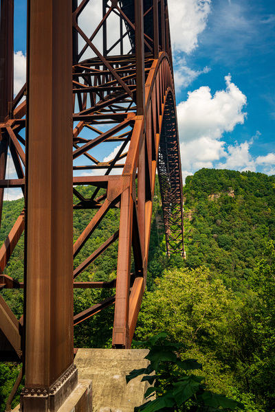 Metal structure of the New River Gorge Bridge by Steve Heap
