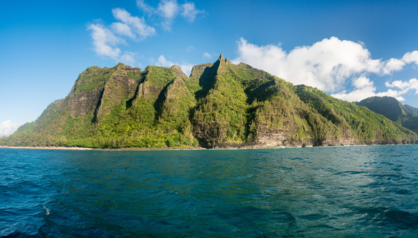 Na Pali coastline taken from sunset cruise along Kauai shore by Steve Heap