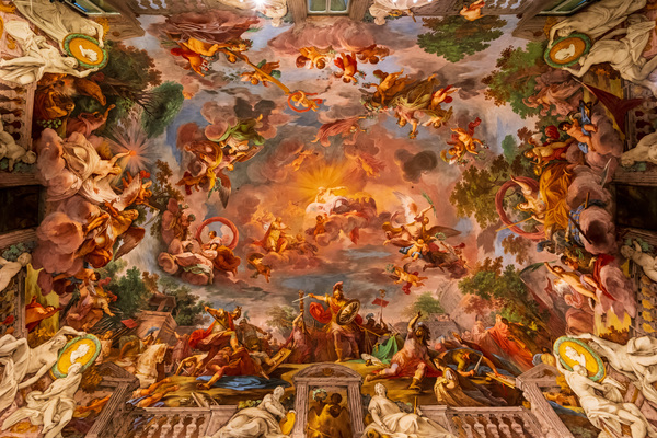 Ceiling painting in the Galleria Borghese by Steve Heap