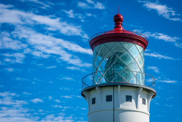 Detail of the lamp on Kilauea Lighthouse Print