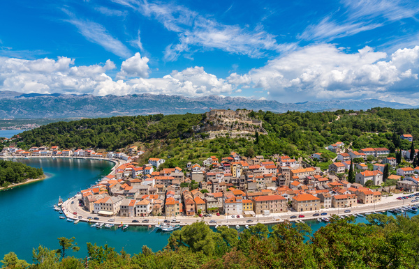 Picturesque small riverside town of Novigrad in Croatia Print