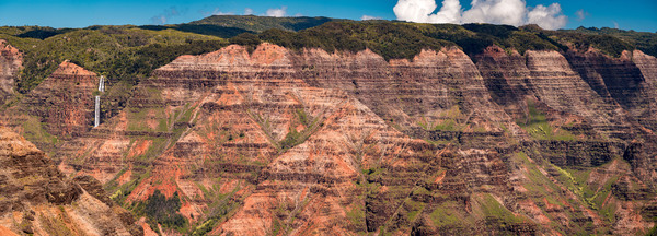 Panorama of the Waimea Canyon from the Waipoo Falls overlook on  by Steve Heap