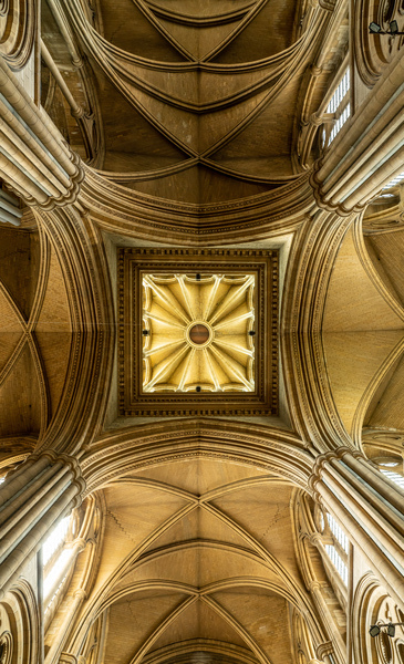 Detail of roof in Truro cathedral in Cornwall Print
