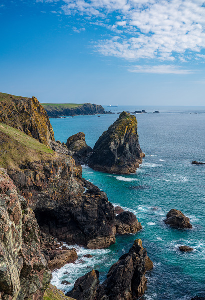 View towards the Lizard from Kynance Cove in Cornwall by Steve Heap