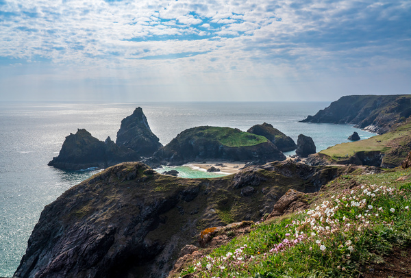 Dramatic rocks at Kynance Cove near the Lizard in Cornwall by Steve Heap