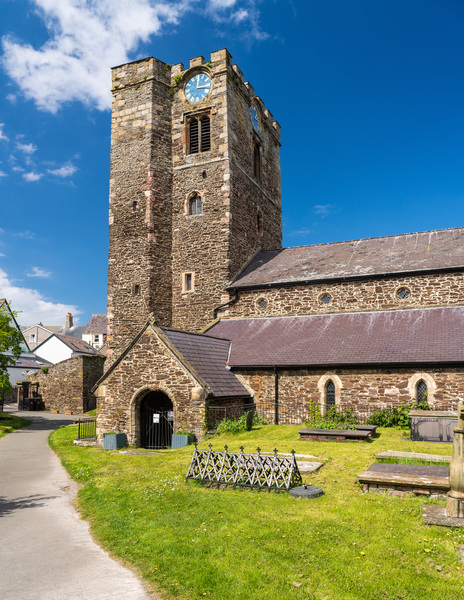 St Marys Church in historic Conwy in North Wales Print