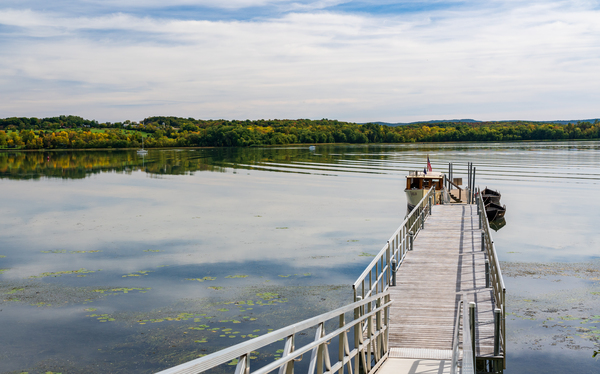 Lake Champlain by Fort Ticonderoga in the fall by Steve Heap