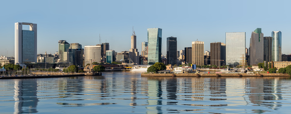 Panorama of the city of Buenos Aires in Argentina with artificia by Steve Heap