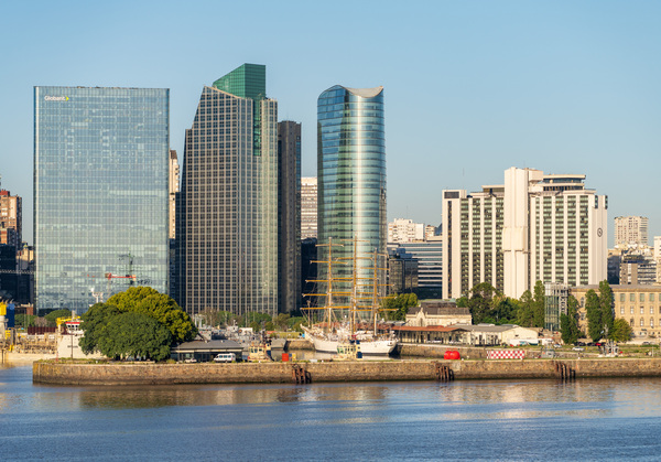 Harbor of the city of Buenos Aires in Argentina by Steve Heap