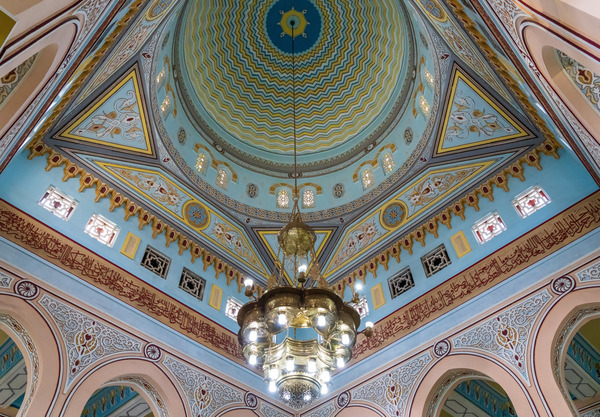 Interior of the dome in the Jumeirah Mosque open to visitors in  by Steve Heap
