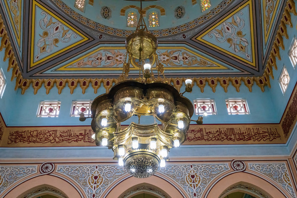 Interior of the dome in the Jumeirah Mosque open to visitors in  Print