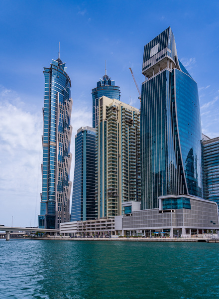 Modern apartments of Dubai Business Bay along the Canal by Steve Heap