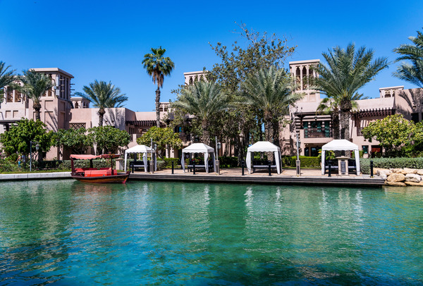 Artificial waterways around Souk Madinat Jumeirah in Dubai by Steve Heap