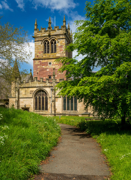 Parish church of St Marys in Ellesmere Shropshire Print