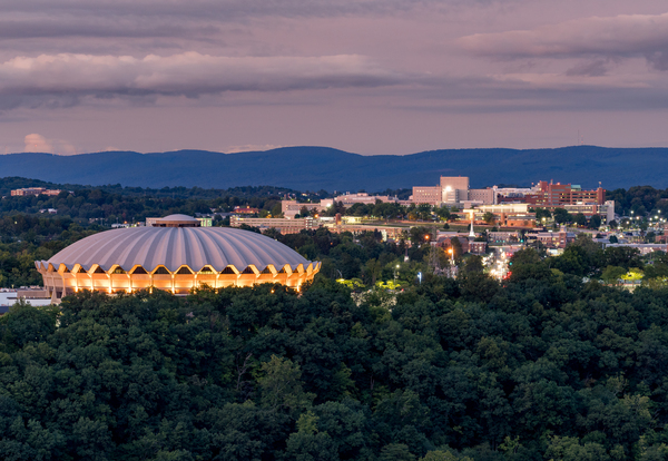 Dusk over Evansdale in Morgantown West Virginia by Steve Heap