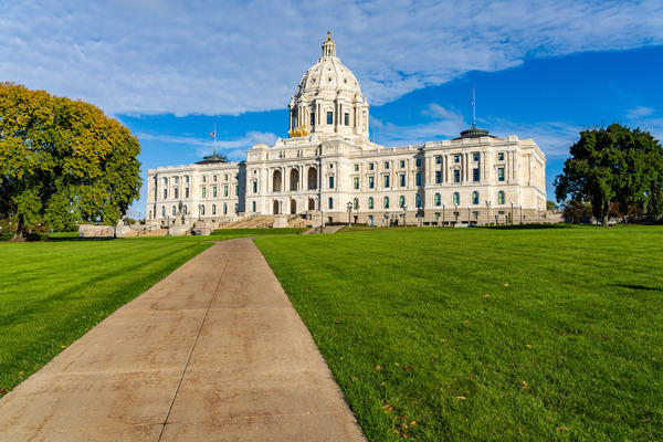 Facade of the State Capitol building in St Paul Minnesota by Steve Heap