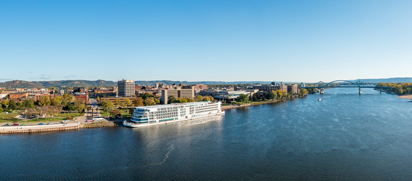Panorama of La Crosse Wisconsin with Viking Mississippi River by Steve Heap