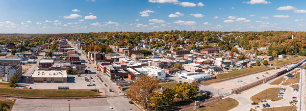 Townscape of Hannibal in Missouri  home of Mark Twain by Steve Heap