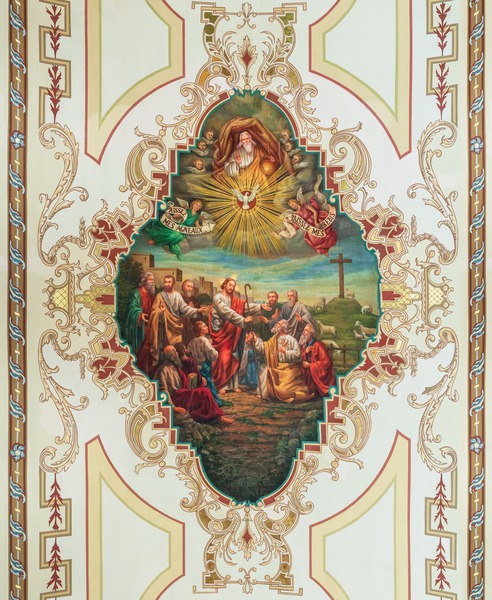 Ceiling painting in Cathedral Basilica of Saint Louis by Steve Heap