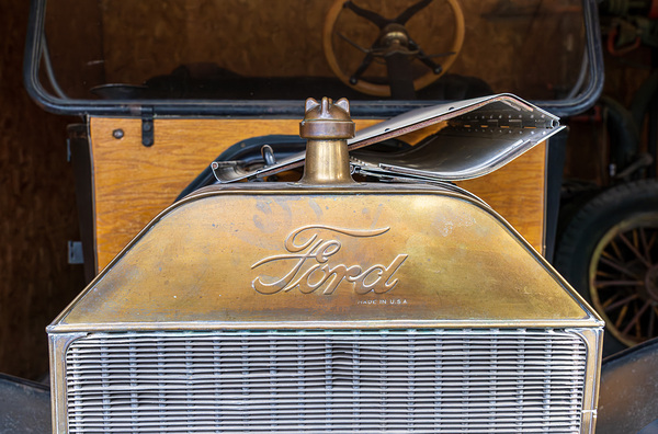 Radiator and front of historic Ford Model T car or truck by Steve Heap