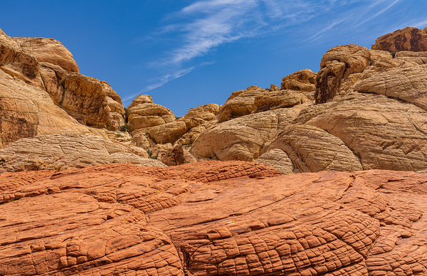 Sandstone formations on the Calico Tanks trail in Red Rock Canyo by Steve Heap