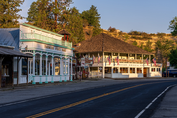 Farmers State Bank on the main street of the historic town of Wi by Steve Heap