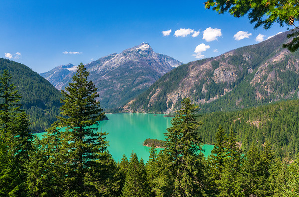 Overlook of Diablo Lake in North Cascades National Park in Washi by Steve Heap
