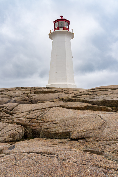 Famous Peggys Cove lightouse near Halifax in Nova Scotia Canada by Steve Heap